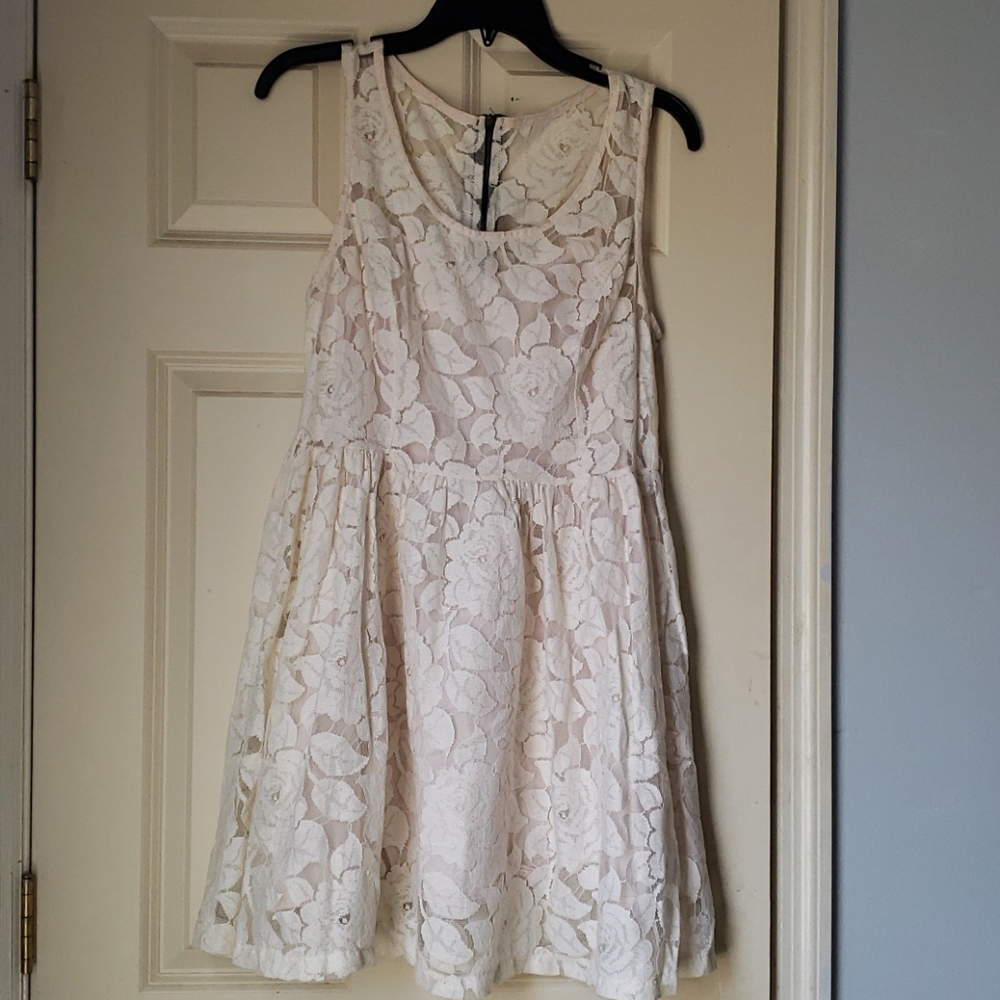 Cream midi dress